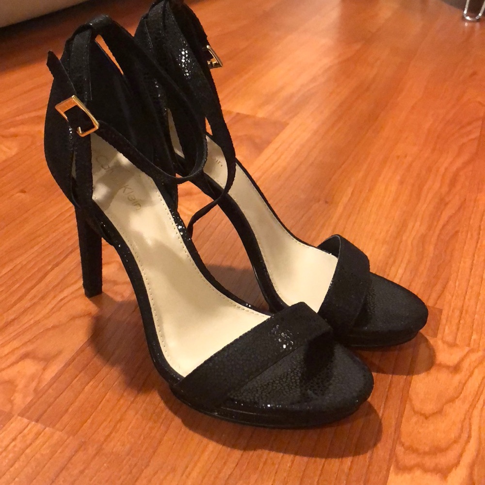 🖤 Calvin Klein Black Heel Sandals